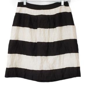 Loft Linen Blend Striped Skirt 4
